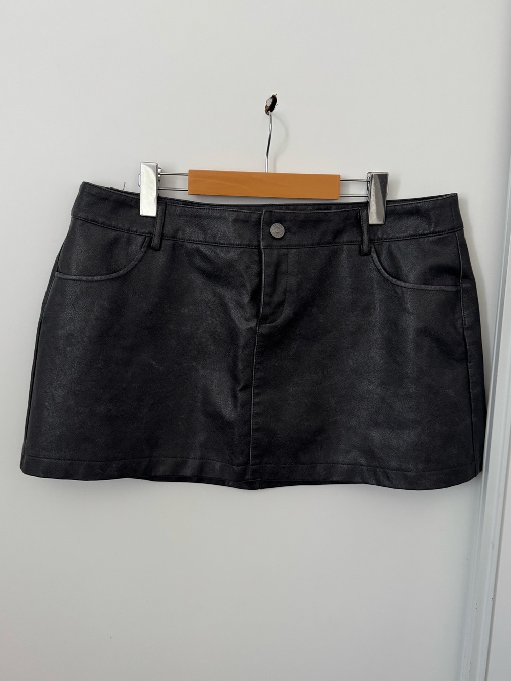 Garage Brynn Faux Leather Micro Skort Size XL